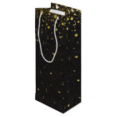 結婚招待状 |金ゴールド紙吹雪モノグラム ワインギフトバッグ (裏面アングル)