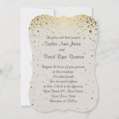 結婚招待状 | 金ゴールドGlam紙吹雪RSVP 招待状 (裏面)