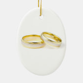 結婚指輪のオーナメントがある花嫁 セラミックオーナメント (裏面)