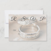 結婚指輪の発表の返信ハガキ 出欠カード (正面)