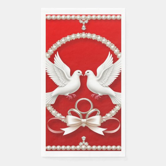 結婚指輪の白い鳩 (正面)