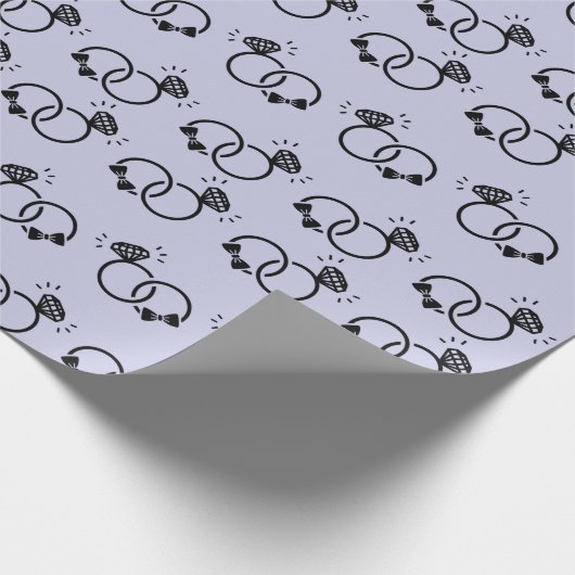 結婚指輪の素敵なギフト包装紙 無縫製 ラッピングペーパー (角)