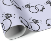 結婚指輪の素敵なギフト包装紙 無縫製 ラッピングペーパー (ロールコーナー)