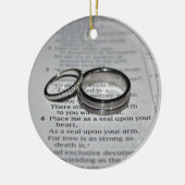 結婚指輪の聖書の詩のオーナメント セラミックオーナメント (左)