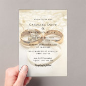結婚指輪アクリル インビテーション アクリル招待状 (インサイチュ (ポータブル))