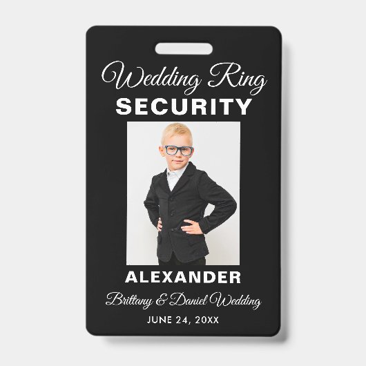 結婚指輪セキュリティ - カラー選択 - ストラップ バッジ (表面)