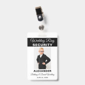 結婚指輪セキュリティ - テキストカラーを選択 - バッジ (正面 （クリップ付）)