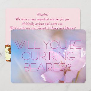 結婚指輪運びの招待状カード 招待状