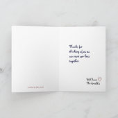 結婚指輪、ありがとう サンキューカード (内部)