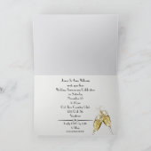 結婚指輪 シャンパン アニバーサリー パーティー 招待状 (内部)