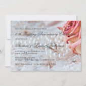 結婚指輪 パール 30周年記念 結婚式 招待状 (正面)