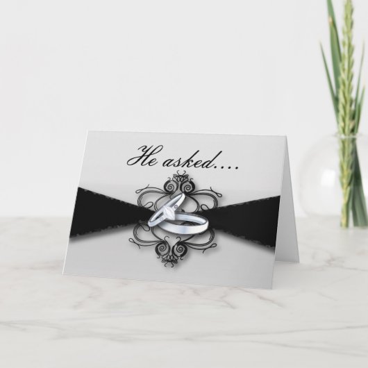 結婚指輪 結婚するんだって 彼がプロポーズした 案内状 (正面)