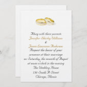 結婚指輪 結婚招待状 招待状 (正面/裏面)