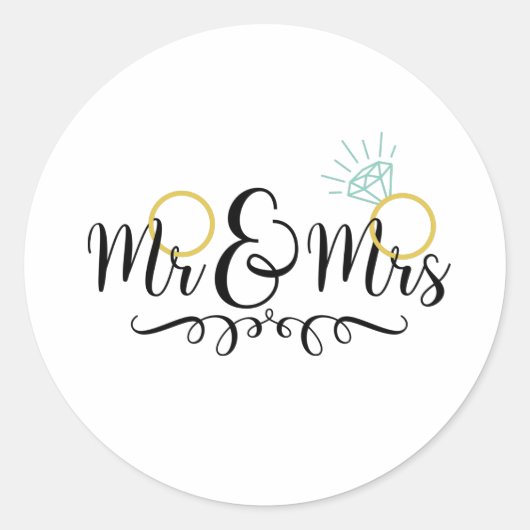 結婚指輪 Mr & Mrs ラウンドシール (正面)