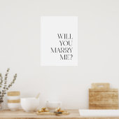結婚提案の署名印刷可能 ポスター (キッチン)