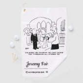 結婚教会の牧師の誓い。おもしろい ゴルフタオル (インサイチュ)