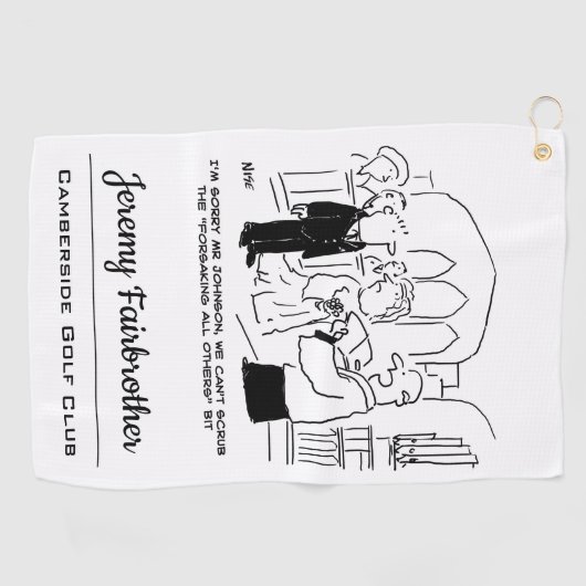 結婚教会の牧師の誓い。おもしろい ゴルフタオル (横)