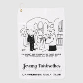 結婚教会の牧師の誓い。おもしろい ゴルフタオル (正面)