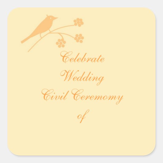 結婚文官カスタマイズ式 スクエアシール (正面)