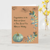 結婚新ハロウィン結婚のカー結婚ド カード (黄色い花)