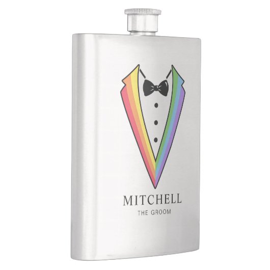 結婚新郎グロムスマンゲイレインボートタキシード フラスク (右)