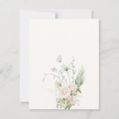 結婚新郎新婦の水彩画 招待状 (裏面)