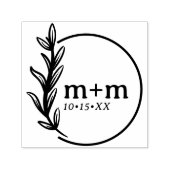 結婚新郎新婦モノグラムカスタム セルフインキングスタンプ (デザイン)