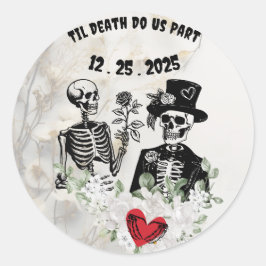 結婚新郎、新婦、カスタムWユニーク3 ラウンドシール