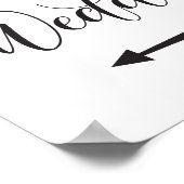 結婚方向記号 – 離れ矢印 ポスター (角)