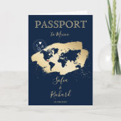 結婚旅行先パスポート世界地図メキシコ投資 招待状 (正面)