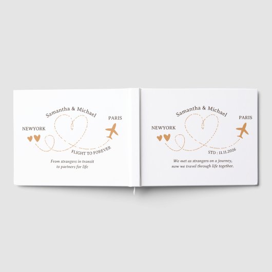 結婚旅行飛行機ハイキング ゲストブック (全面)