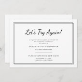 結婚日を変更しましょう 再トライ! 案内状 (正面/裏面)