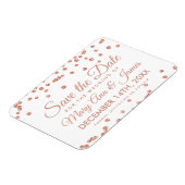 結婚日救付バラ金ゴールドグリッター紙吹雪白 マグネット (左側)