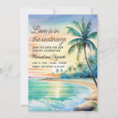 結婚日救付写真熱帯ビーチ セーブザデート (正面)