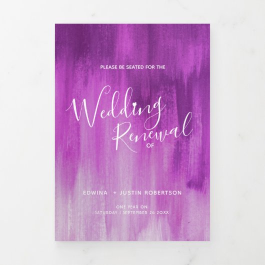 結婚更新式のモダン抽象芸術アート・マウーブ 三つ折りプログラム (カバー)