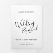 結婚更新式の白黒プログラム 三つ折りプログラム (カバー)