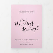 結婚更新式ピンク白黒