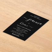 結婚書モダンアクリル招待状 アクリル招待状 (レイダウン)