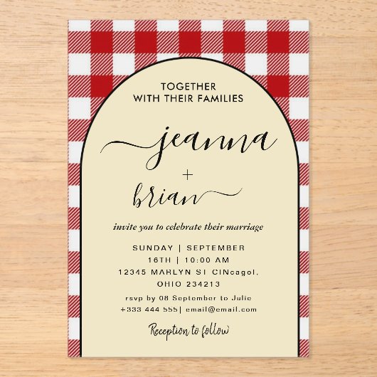 結婚書モダンアクリル招待状 アクリル招待状 (正面)