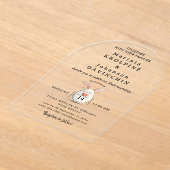 結婚書モダンアクリル招待状 アクリル招待状 (レイダウン)