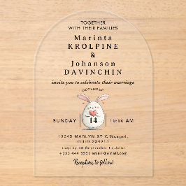 結婚書モダンアクリル招待状 アクリル招待状