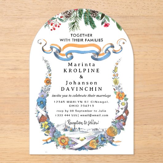 結婚書モダンアクリル招待状 アクリル招待状 (正面)