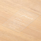 結婚書モダンアクリル招待状 アクリル招待状 (レイダウン)