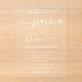 結婚書モダンアクリル招待状 アクリル招待状 (正面)