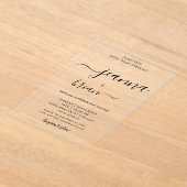 結婚書モダンアクリル招待状 アクリル招待状 (レイダウン)