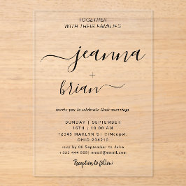 結婚書モダンアクリル招待状 アクリル招待状