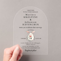 結婚書モダンアクリル招待状