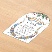 結婚書モダンアクリル招待状 アクリル招待状 (レイダウン)