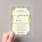 結婚書モダンアクリル招待状 アクリル招待状 (インサイチュ (ポータブル))