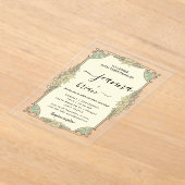 結婚書モダンアクリル招待状 アクリル招待状 (レイダウン)